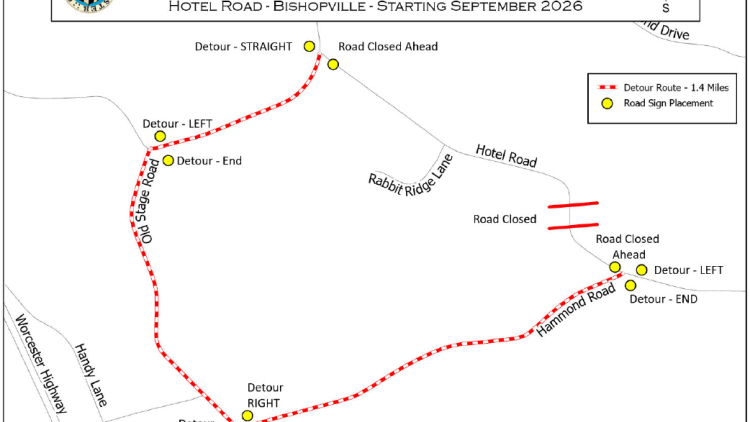 Public Works plans to begin replacing the Hotel Road Bridge in Bishopville in September 2026